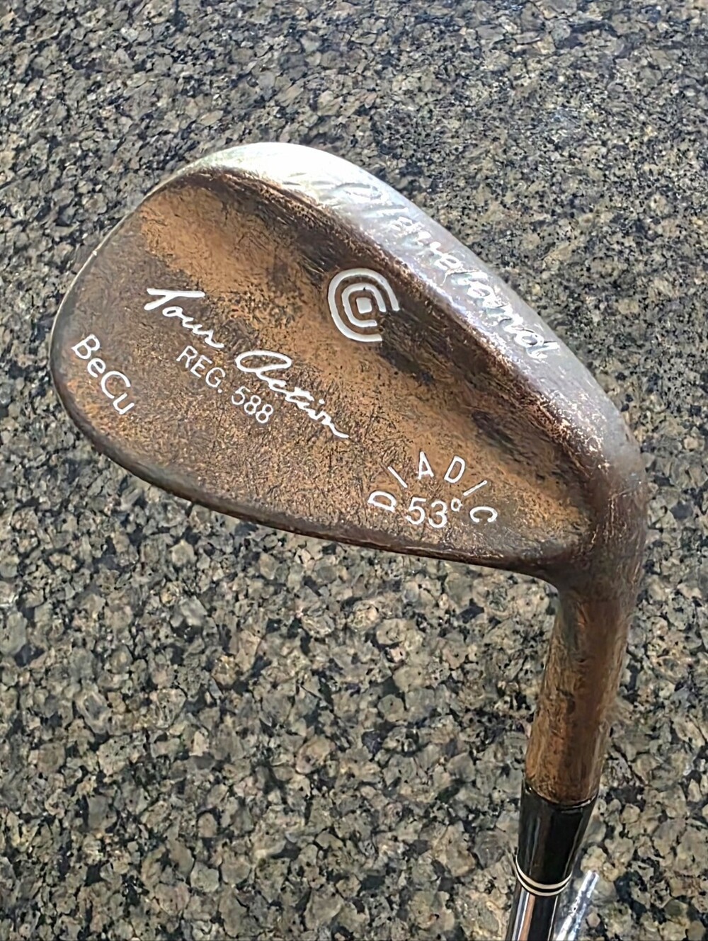 Cleveland Diadic Tour Action REG. 588 Beryllium BeCu Golf Wedge 53° Steel Shaft